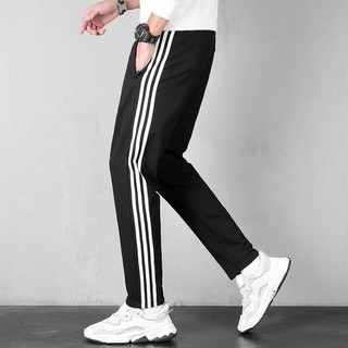 Quần nỉ nam,quần thể thao nam nữ 3 sọc dáng suông và bo gấu | BigBuy360 - bigbuy360.vn