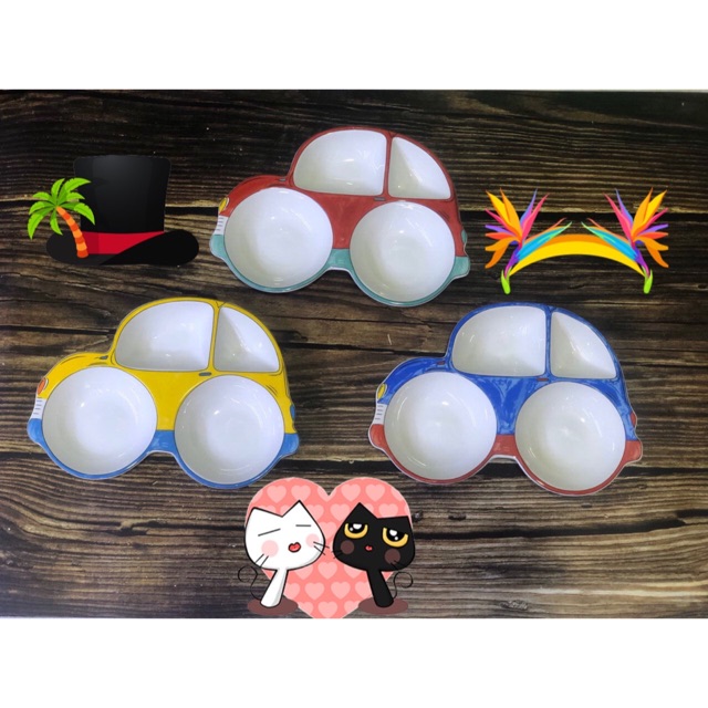 Đĩa sứ ô tô ăn dặm cho bé - Gốm sứ cao cấp