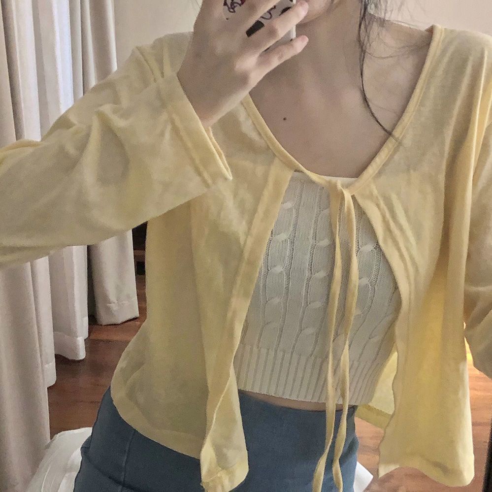 Áo Khoác Cardigan Ngắn Tay Dài Siêu Mỏng Chống Nắng Thời Trang Mùa Hè Cho Nữ