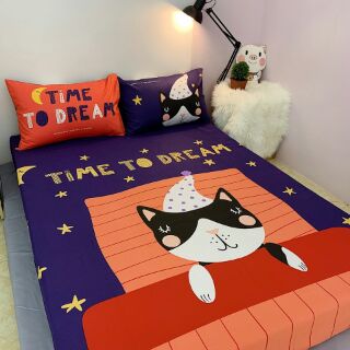 Bộ ga gối cotton 3d mềm mịn thoáng mát