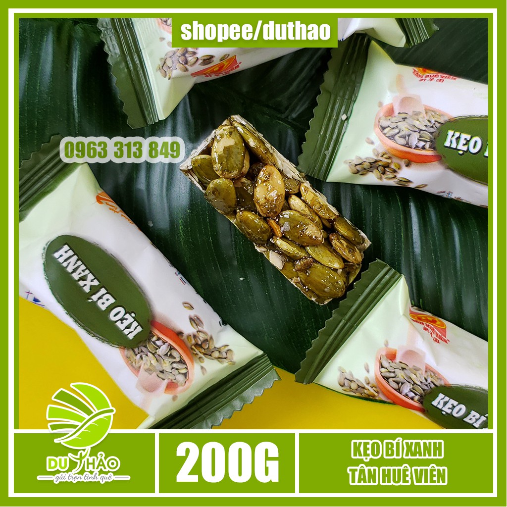 Kẹo bí xanh giòn thơm Tân Huê Viên 200g - Bánh kẹo tết đặc sản