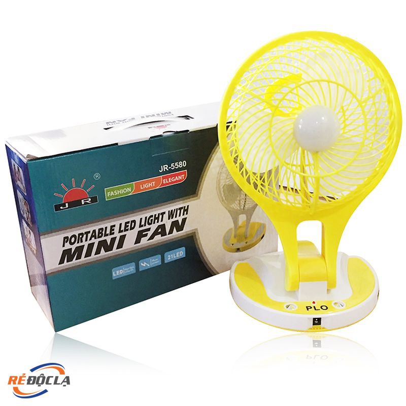 Quạt Để Bàn LỖI 1 ĐỔI 1FREE SHIPSạc Tích Điện FAN Mini có kèm đèn 3in1 Gấp Gọn Tiện Lợi