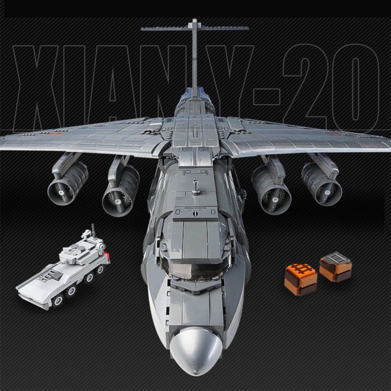 Đồ chơi Lắp ráp Máy Bay Chở hàng Xian Y-20, Enlighten 23013 Transport Aicraft, Xếp hình thông minh