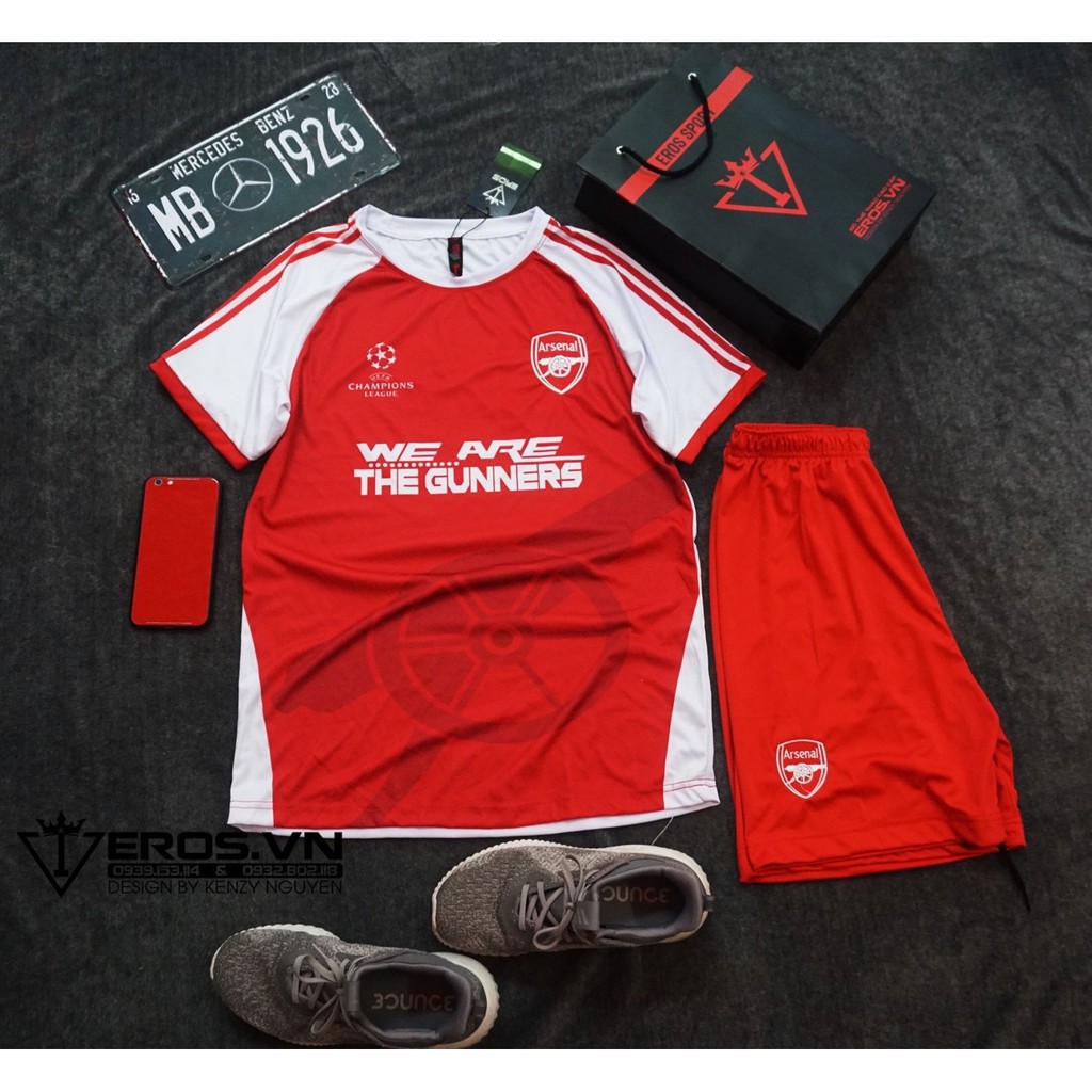 Đồ Đá Banh Thể Thao Độc Lạ Cực Đẹp - CLB Arsenal Gunner C1 Đỏ