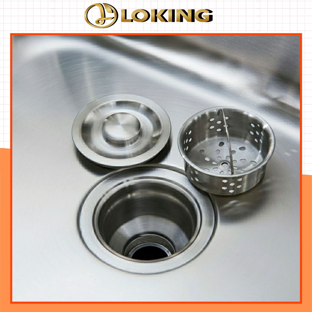 Giỏ lọc bồn rửa bát Inox, không rỉ sét, độ bền cao, phễu lọc rác inox, LRI5.1 - LOKING