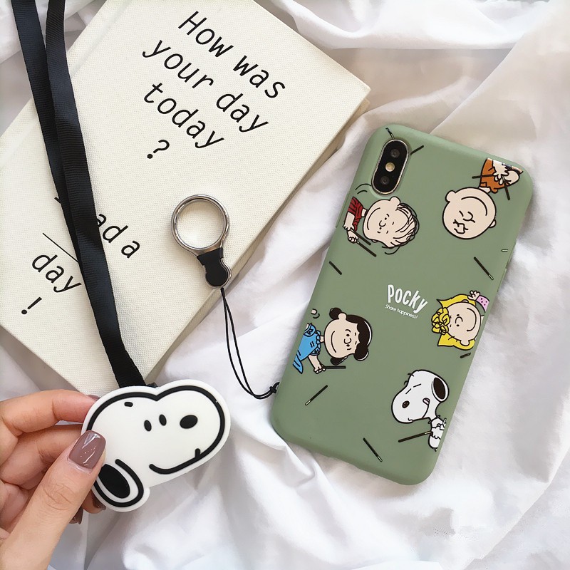 Vivo V11i Y81 Y81i V9 Y66 Y65 V5S V5 Lite Y71 Y71i V7 Plus Y85 Y67 Good Luck Pocky Snoopy With Strap Soft Cases