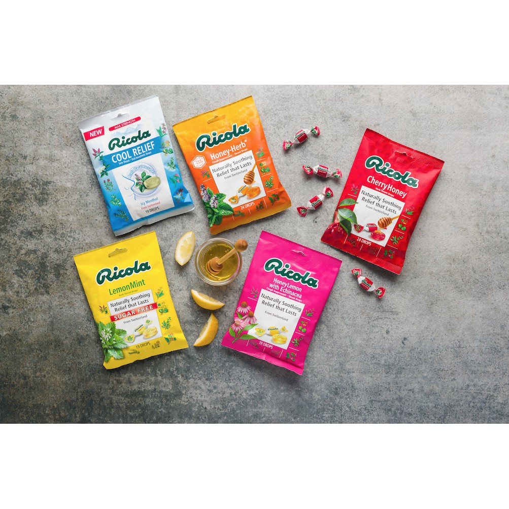 Kẹo ngậm Ricola hương mật ong cherry - 24 viên