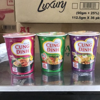 Thùng 24 ly Mì khoai tây Cung Đình 65g