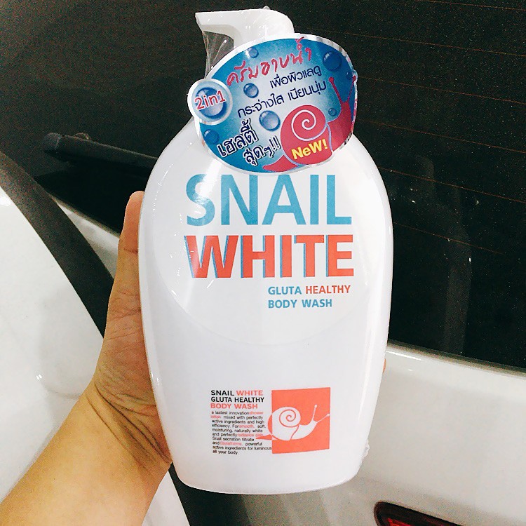 (Date: 02/2023) [THƠM QUYẾN RŨ- TRẮNG DA] Sữa tắm SNAIL WHITE Ốc sên Chai to 800ml-Thái lanSữa tắm