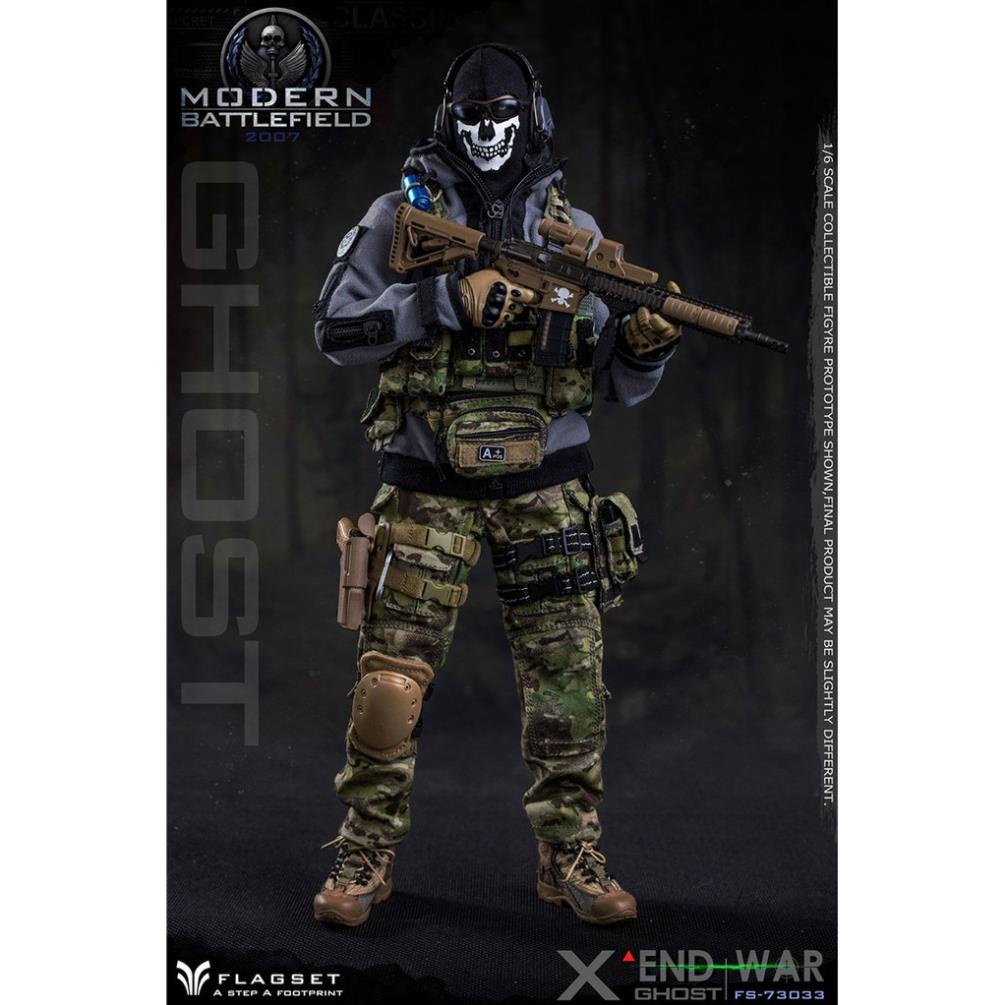 Mô hình lính nam 1:6 Flagset FS73033 End War Ghost X chính hãng, nguyên SEAL