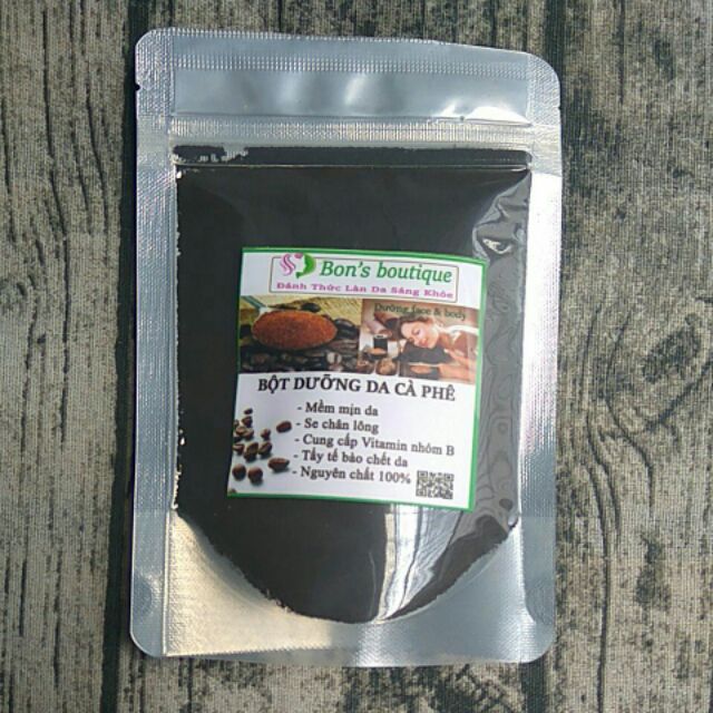 Handmade 100g Bột Cà Phê tinh dầu Vitamin E nguyên chất