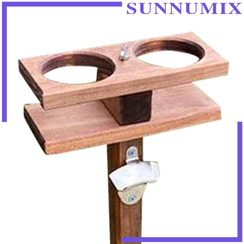 [SUNNIMIX]Portable Wine Table Compact BBQ Beach Party Camping Beer Cups Bottles Holder