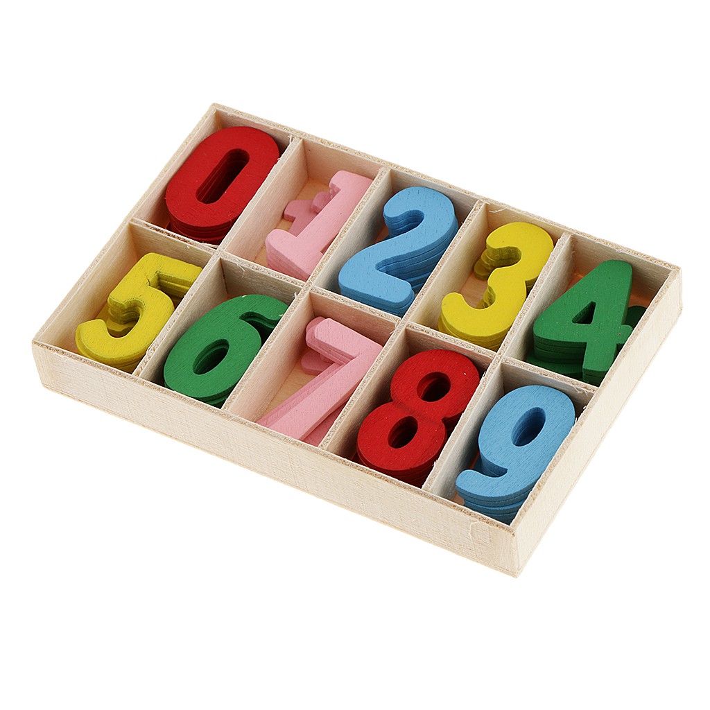 Bộ 60 số và chữ số Ả Rập bằng gỗ