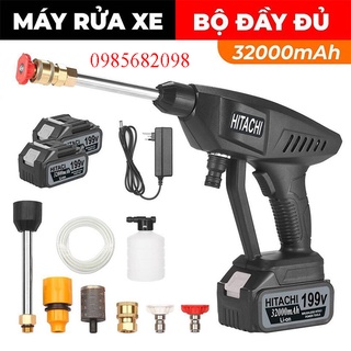 Máy rửa xe dùng pin hitachi 199v-máy rửa xe ken 199v chất lượng cao