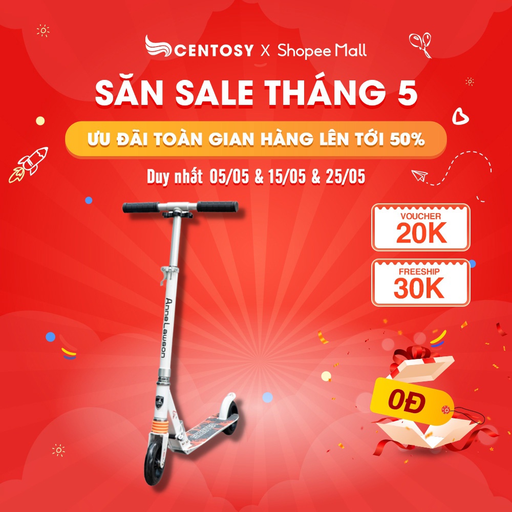 Xe Trượt Scooter Người Lớn Cao Cấp - Centosy Scooter C3 - Màu Sắc Nổi Bật, Gấp Gọn Tiện Lợi