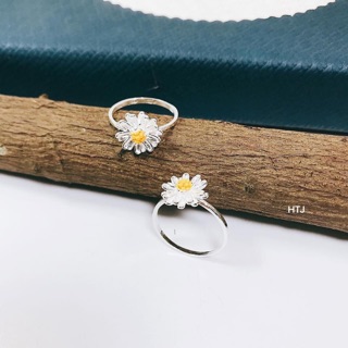 NHẪN NỮ HOA CÚC BẠC TA ĐỦ SIZE