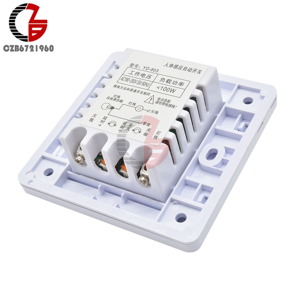 AC 110V 220V LED PIR Motion Sensor Switch IR Infrared Human Induction Detect Sensor Indoor Outdoor On Off Switch Light Switch | BigBuy360 - bigbuy360.vn