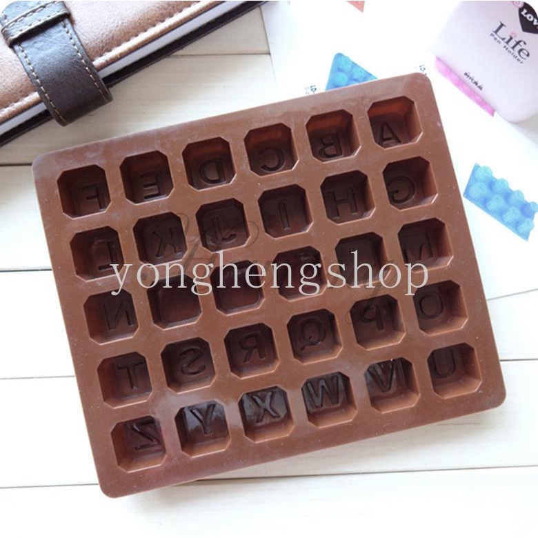 Khuôn Silicone làm bánh tạo hình chữ cái tiếng Anh 3D độc đáo tiện dụng