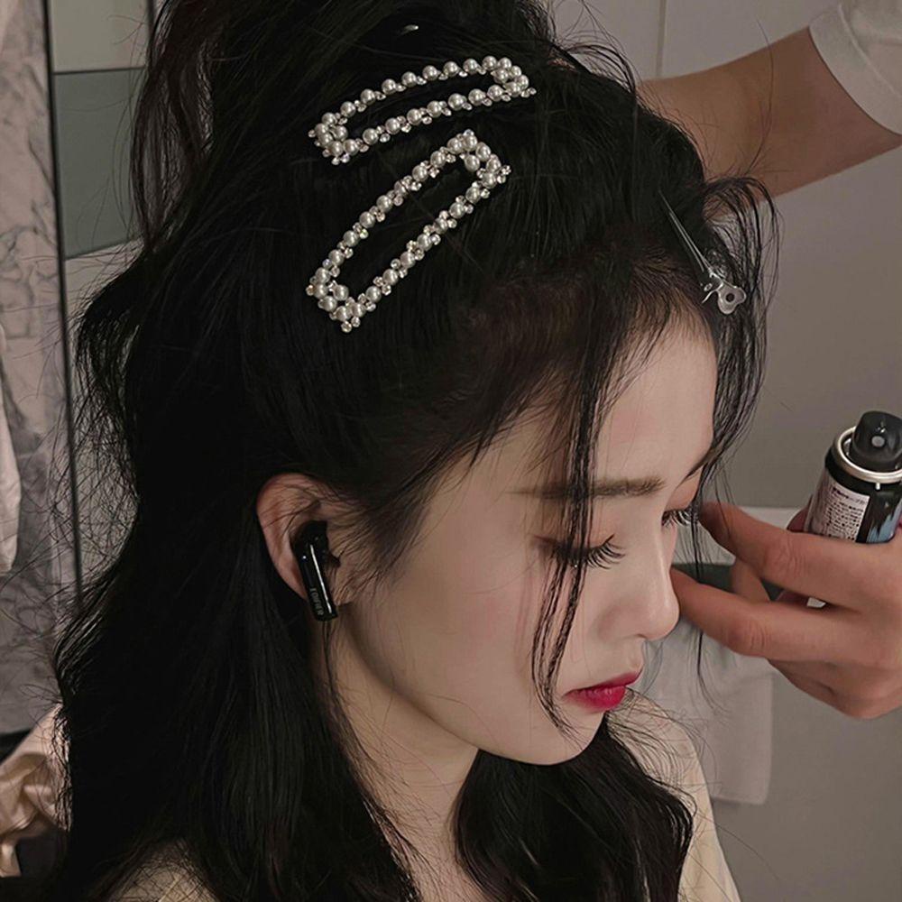 DANILO Kẹp Tóc Mỏ Vịt Họa Tiết Hình Học Rỗng Kiểu Vintage Ngọt Ngào Cho Nữ