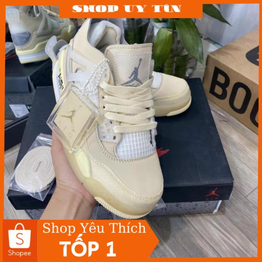19Giày Sneaker Jordan 4 Off White Full Box Full Phụ Kiện Freeship