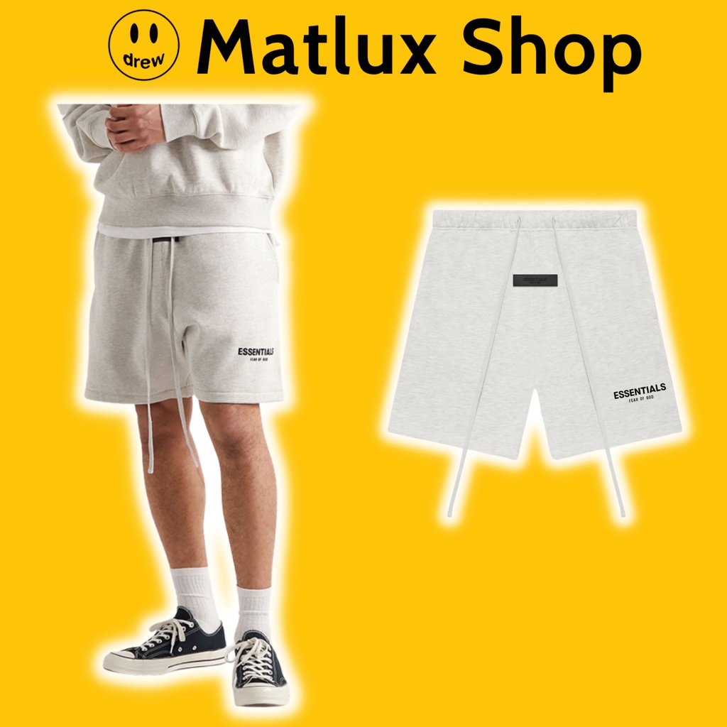 [BEST QUALITY] Quần đùi Fear Of God FOG Essentials SS22 Light Oatmeal cao cấp, Quần short FOG