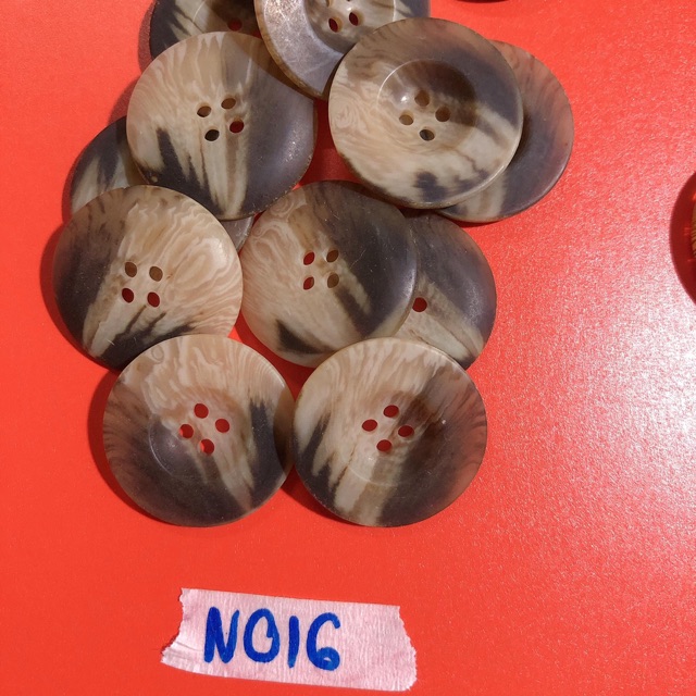 Combo 5 cúc áo,khuy áo,nút áo nâu đen loang màu N016-N019