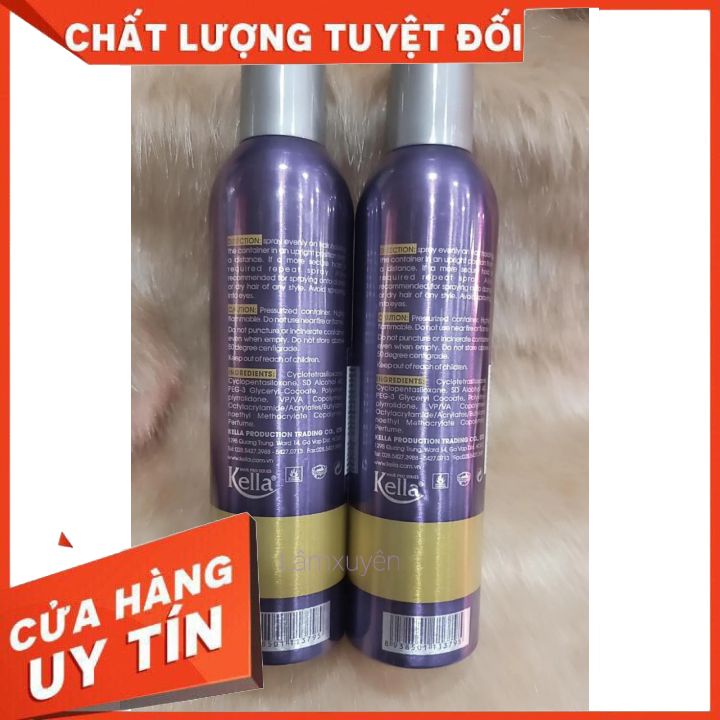 KEO XỊT TÓC LACEI NẮP XÁM 350ML