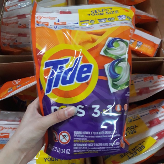 Viên bột giặt tide dùng cho máy giặt của Mỹ