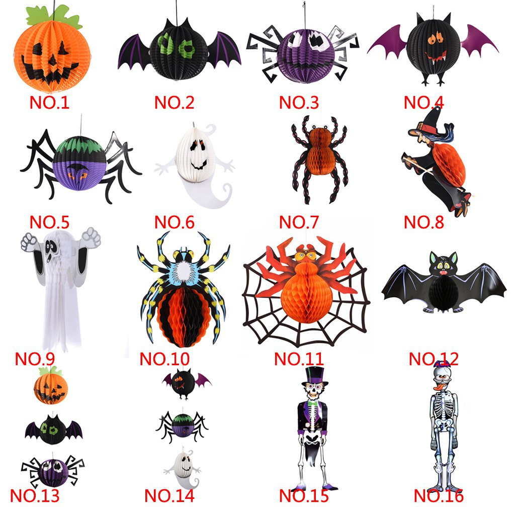 Lồng đèn giấy trang trí Halloween kinh dị nhiều mẫu mã