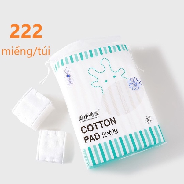 Bông tẩy trang 222 miếng Cotton Pads Mẫu Mới Chính Hãng Mềm Mịn Siêu Tiết Kiệm