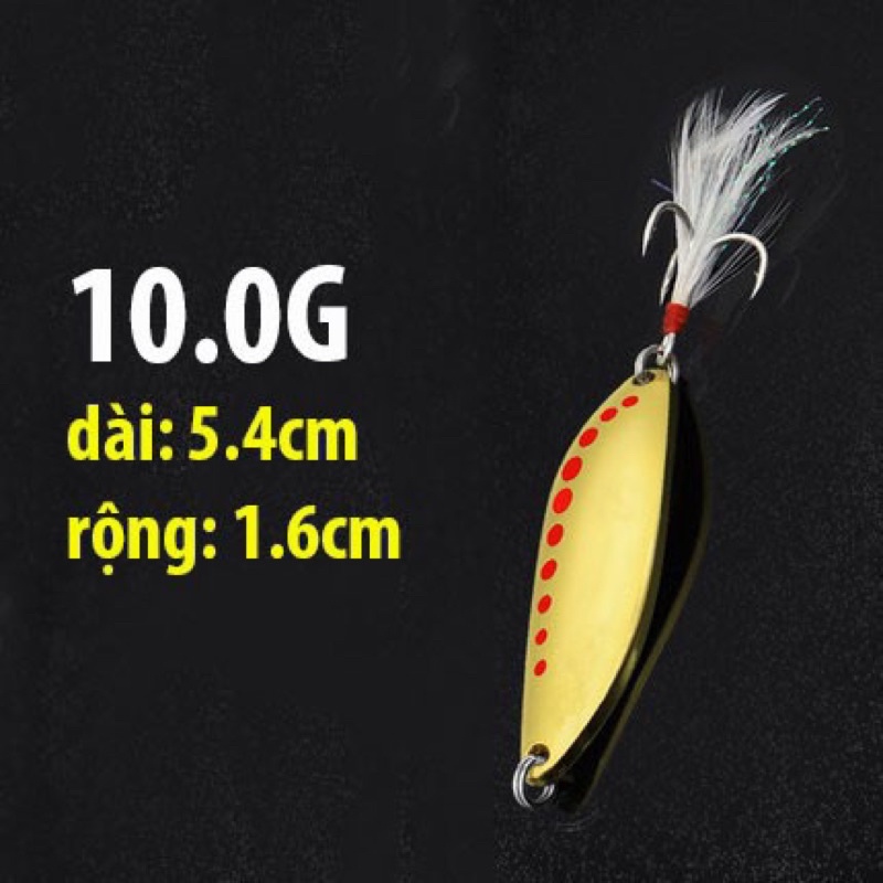 Mồi thìa lượn Spoon 10g/chuyên câu lure