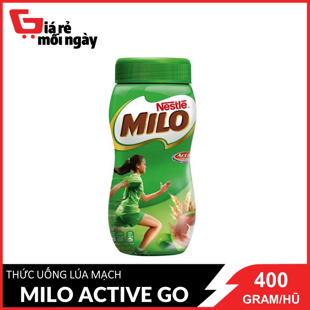 Bột thức uống lúa mạch Nestle Milo Active Go 400g / Hũ