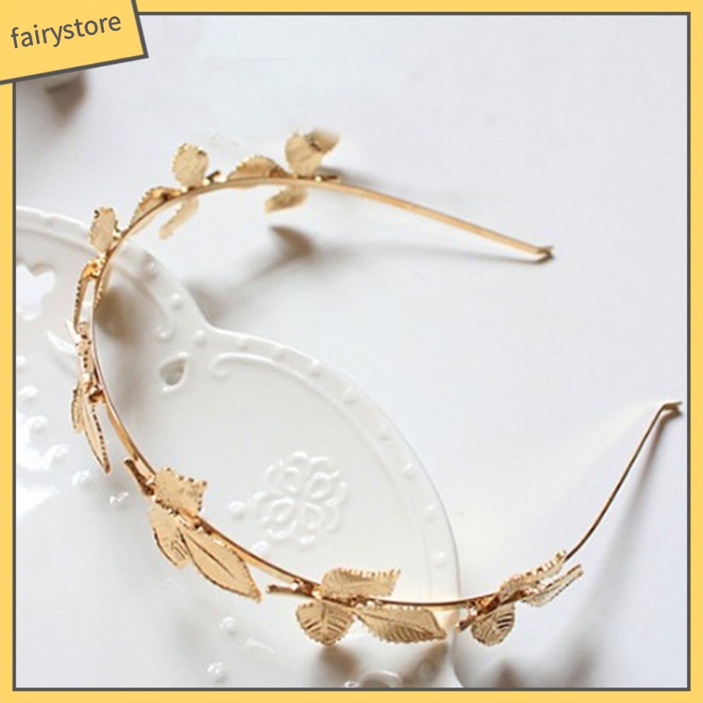 Cài tóc hình lá mạ vàng thời trang nữ