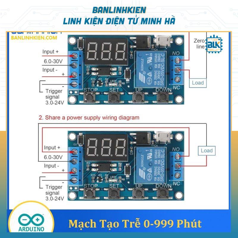 Mạch Tạo Trễ 0-999 Phút DL-M610-XY-J02 (Module Delay)