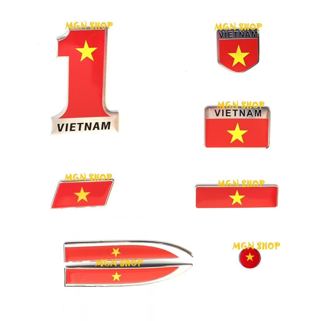 [Decal] [cờ Việt Nam] [7 mẫu] Alumium