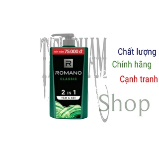 ROMANO_ TẮM GỘI ROMANO 2IN1 900G TIẾT KIỆM HƠN CHO NAM GIỚI.