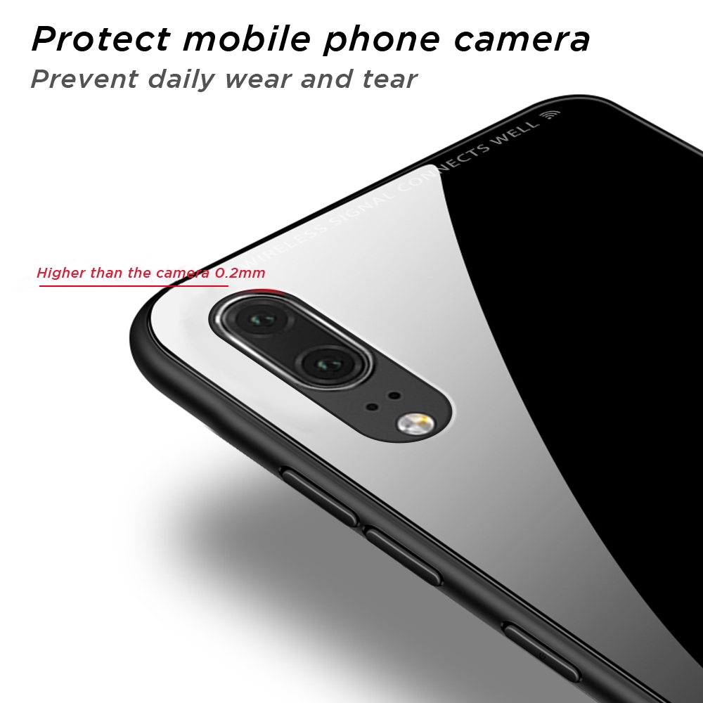 Ốp Điện Thoại Điện Thoại Điện Thoại Kính Cường Lực Hoạ Tiết Xinh Xắn Cho Huawei Mate20 10 Pro Lite Nova 3i P20 P10 Plus