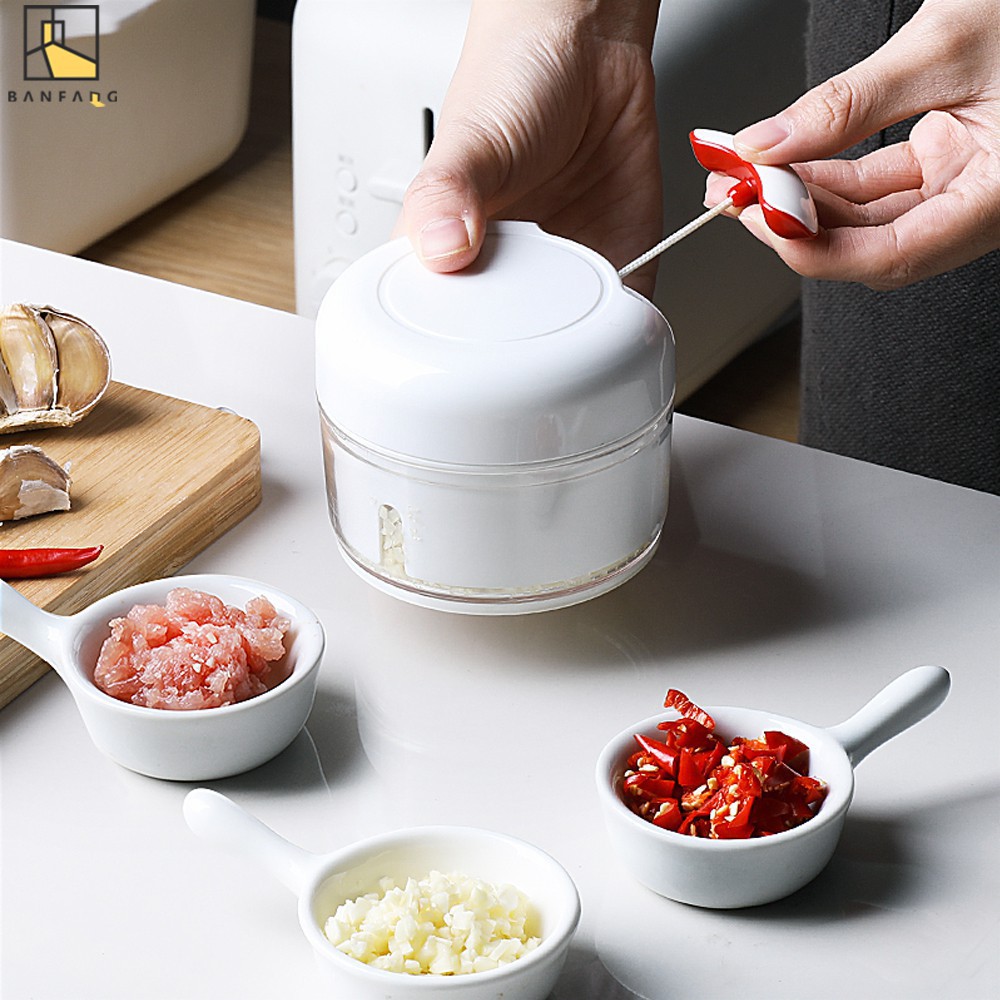 Dụng cụ xay tỏi ớt bằng tay Mini Food Chopper Tiện Dụng, Máy xay tỏi, thực phẩm cầm tay đa năng