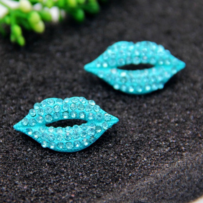 Bông Tai Hình Đôi Môi Đính Đá Ngọc Trai Toàn Diện Thời Trang Cho Nữ
