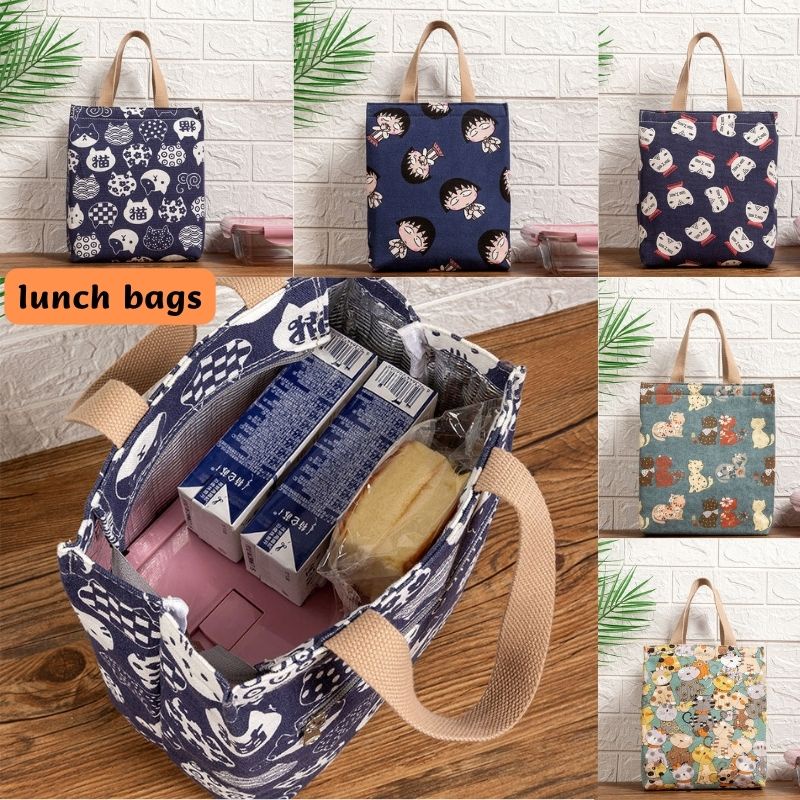 Túi Giữ Nhiệt Đựng Hộp Cơm Trưa Phong Cách Nhật Bản Túi Ăn Trưa Túi Giữ Nhiệt Xách Tay Dung Tích Lớn Ổn Nhiệt Với Túi Đựng Thức Ăn Túi Hộp Cơm Túi Ăn Trưa Cách Nhiệt Tú