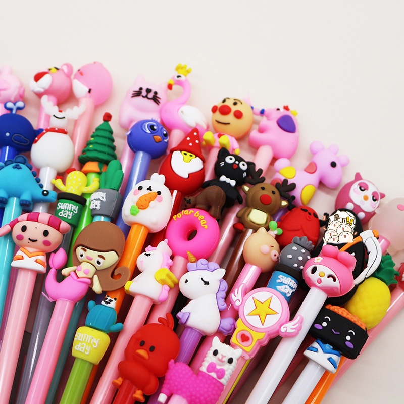 (Giá sỉ) Combo 100 cây bút gel đầu thú mix nhiều mẫu