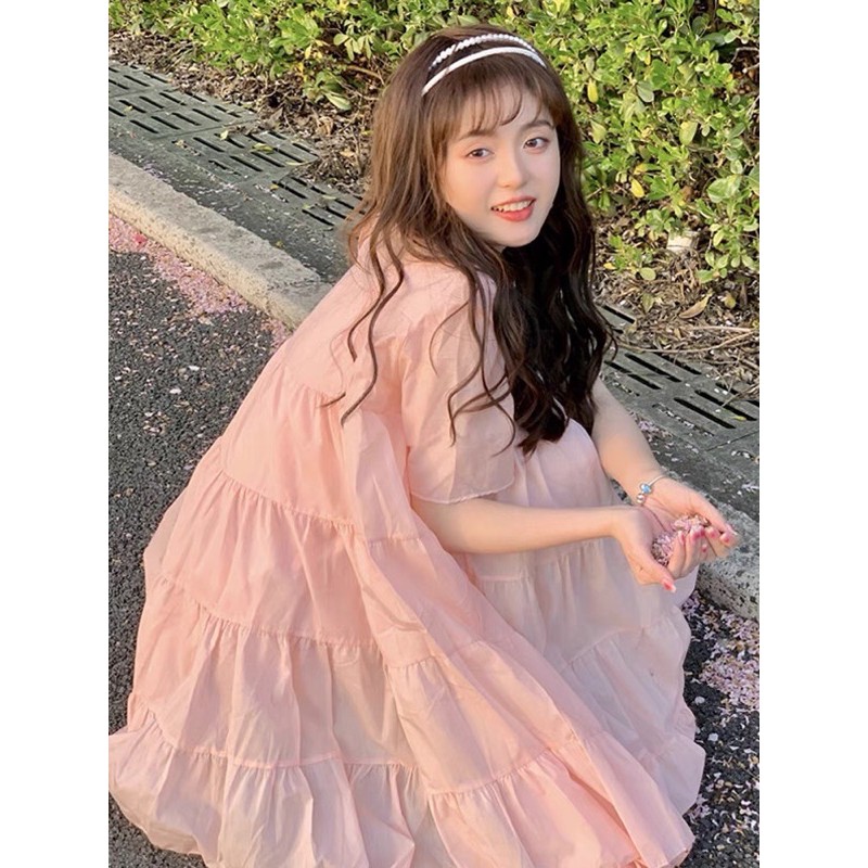 váy bbdoll tầng màu dễ thương