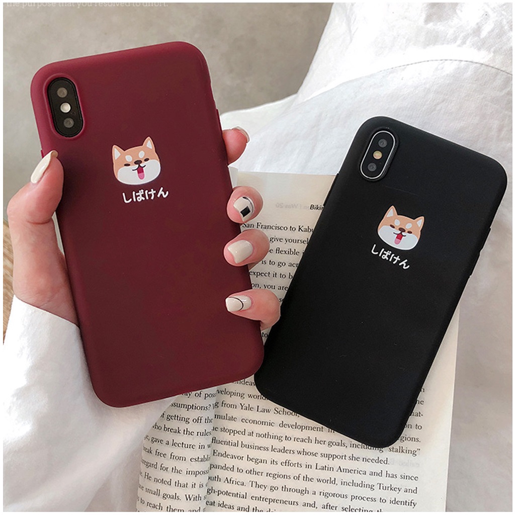 Ốp lưng iphone cún shiba trơn 5/5s/6/6plus/6s/6splus/7/7plus/8/8plus/x/xr/xs/11/12/pro/max/plus/promax -Awifi Case B2-1