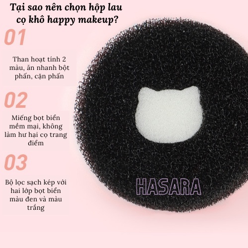 Dụng cụ vệ sinh cọ trang điểm, miếng rửa cọ, lau khô cọHappy makeup H003 - Hasara