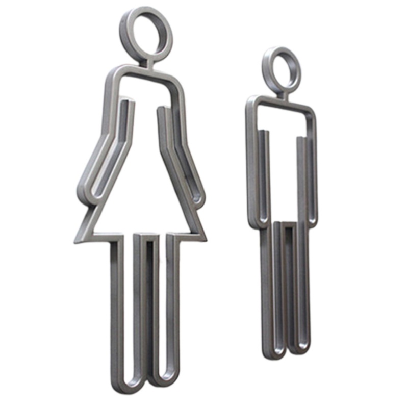 Sticker Dán Cửa Nhà Vệ Sinh Bằng Acrylic Hình Biển Hiệu Nam &amp; Nữ