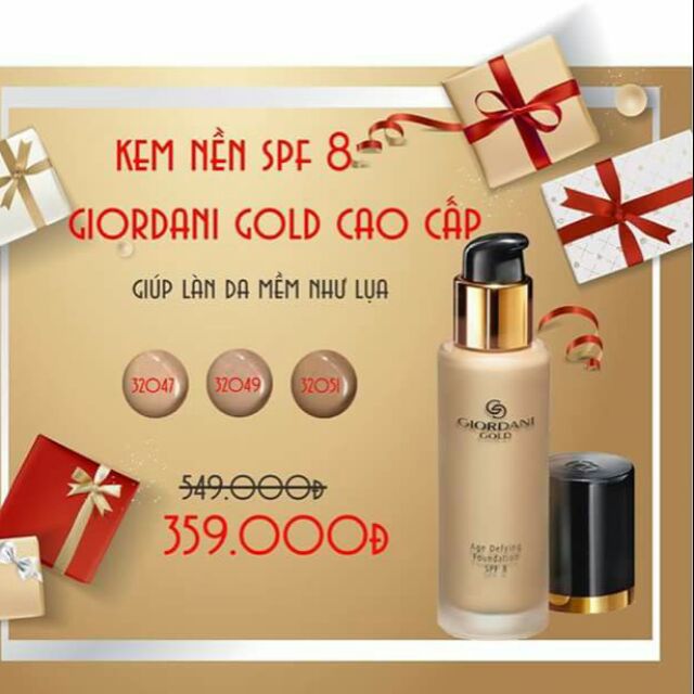 KEM NỀN SPF8 GIORDANI GOLD CAO CẤP