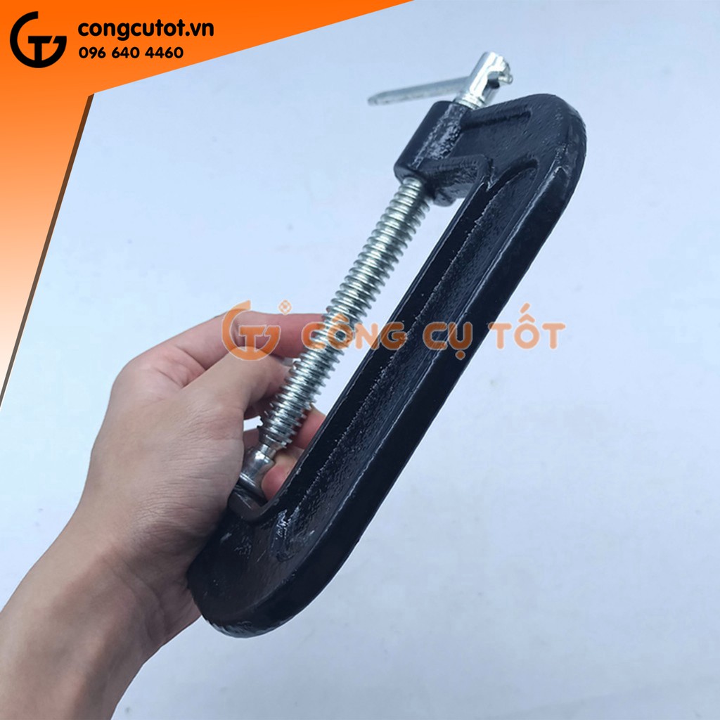 Bộ 4 cảo chữ C chất liệu gang màu đen 4 inch