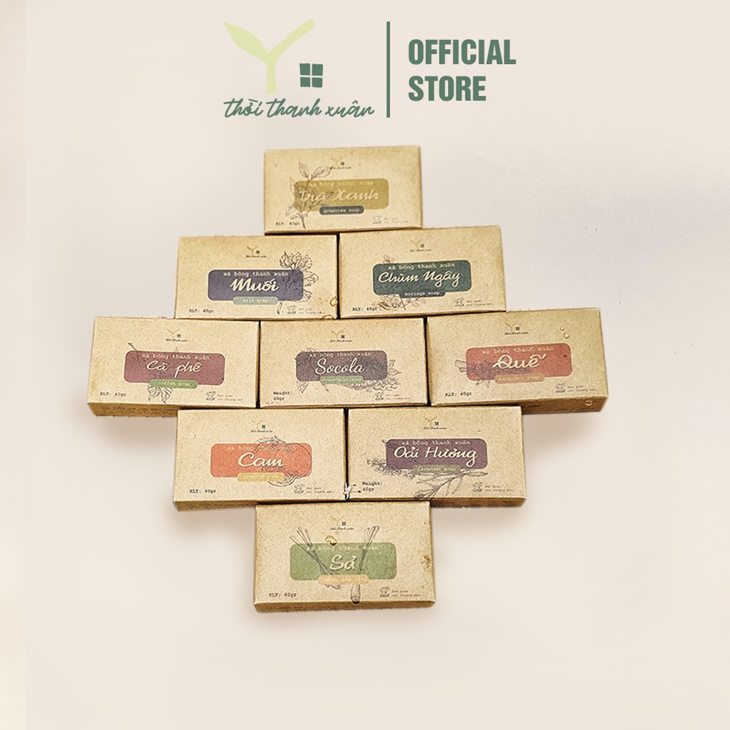 Xà phòng HỮU CƠ Youth Home, xà bông handmade từ thiên nhiên 40gr