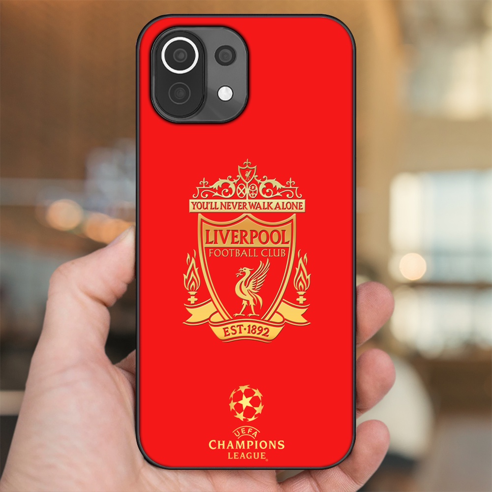 Ốp lưng Xiaomi Mi 11 Lite viền đen in hình Liverpool FC