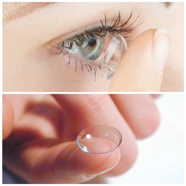 <Lens không màu> Kính áp tròng trong suốt 1-8 độ CLEAR LENS - HSD 6 tháng